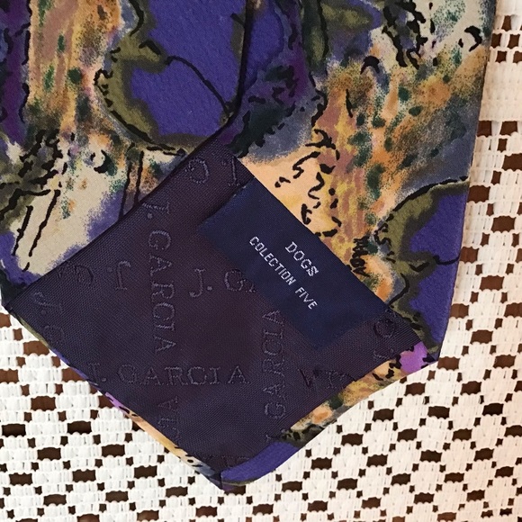 J Garcia Dogs Collection Five Silk Tie - Picture 3 of 6